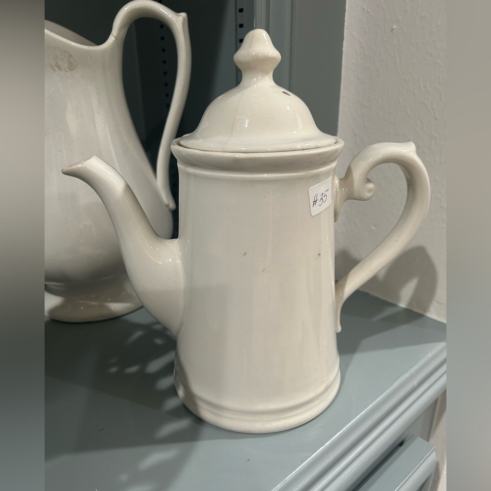 Rare Ironstone Tea Pot Call Out Lid